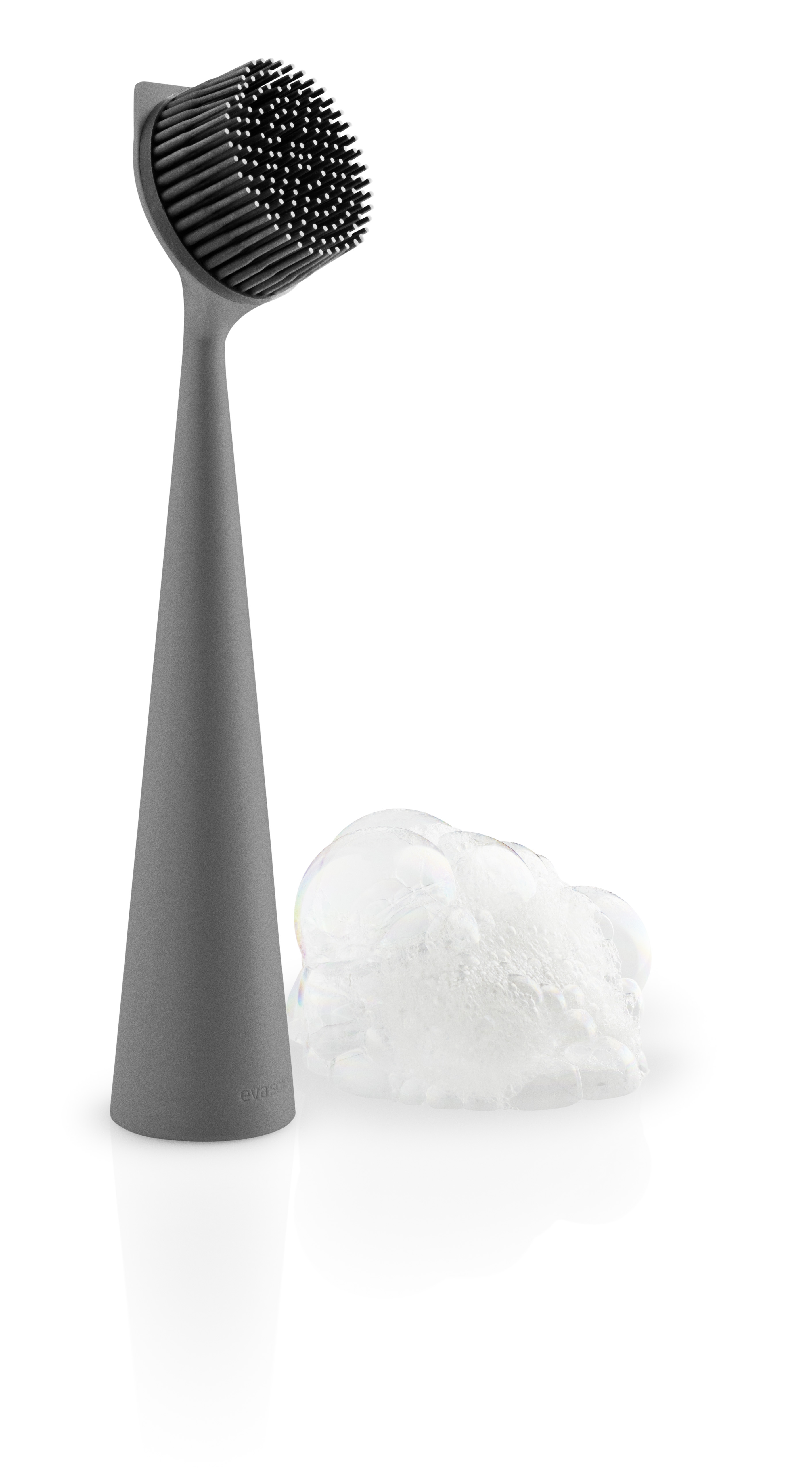 Washing-up brush - Silicone bristles - Elephant grey