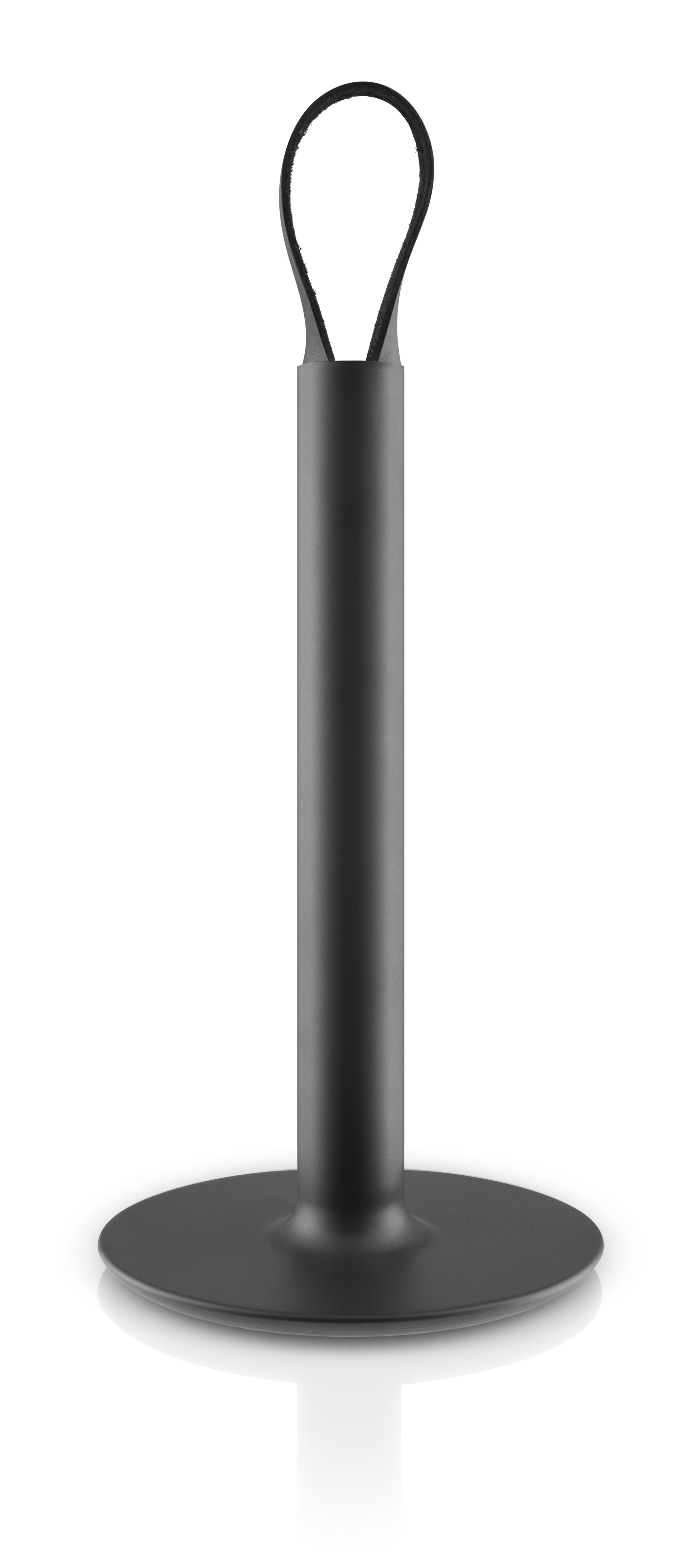 Küchenrollen-halter - Schwarz - mit Lederband