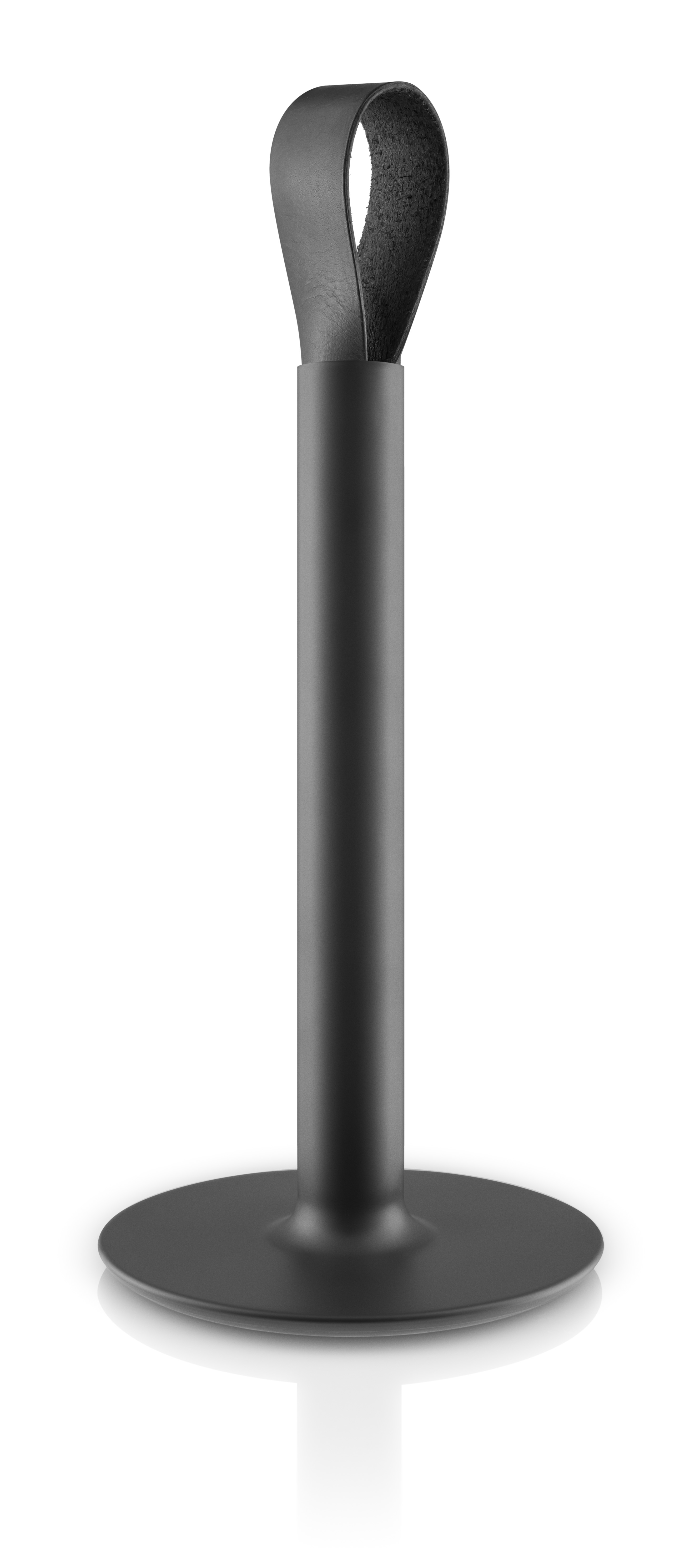 Küchenrollen-halter - Schwarz - mit Lederband