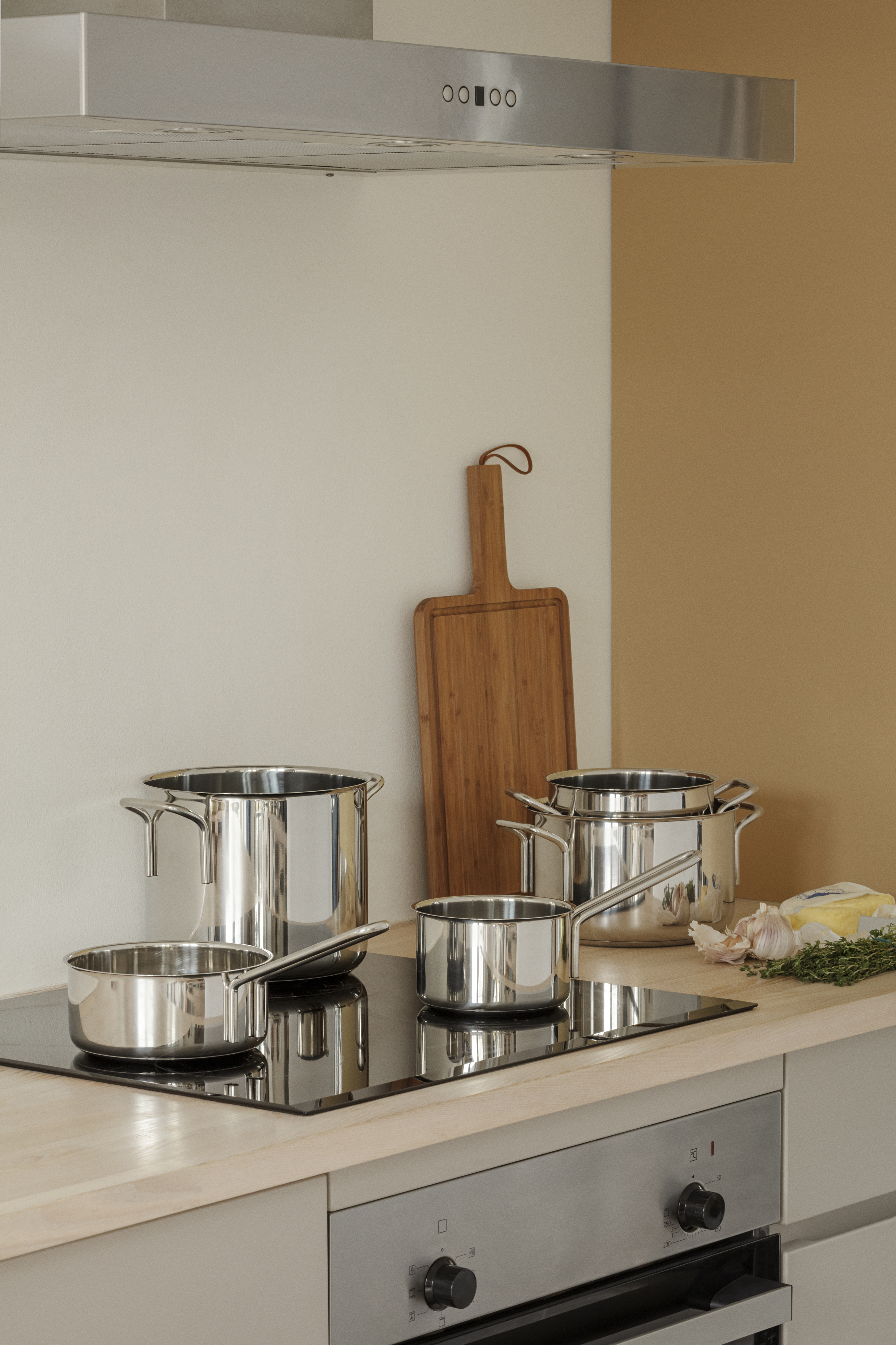 Stainless steel batterie de cuisine - 5 pièces