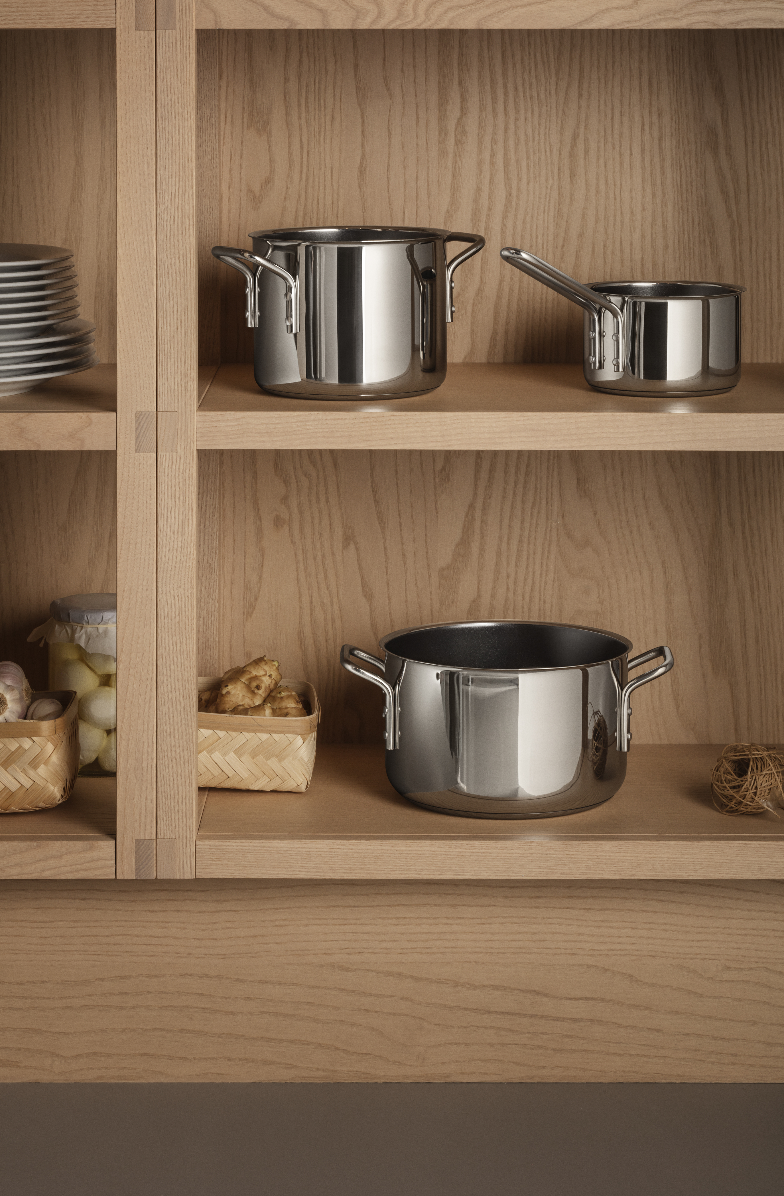 Stainless steel gryteset - 3 deler - keramisk Slip-Let® beläggning