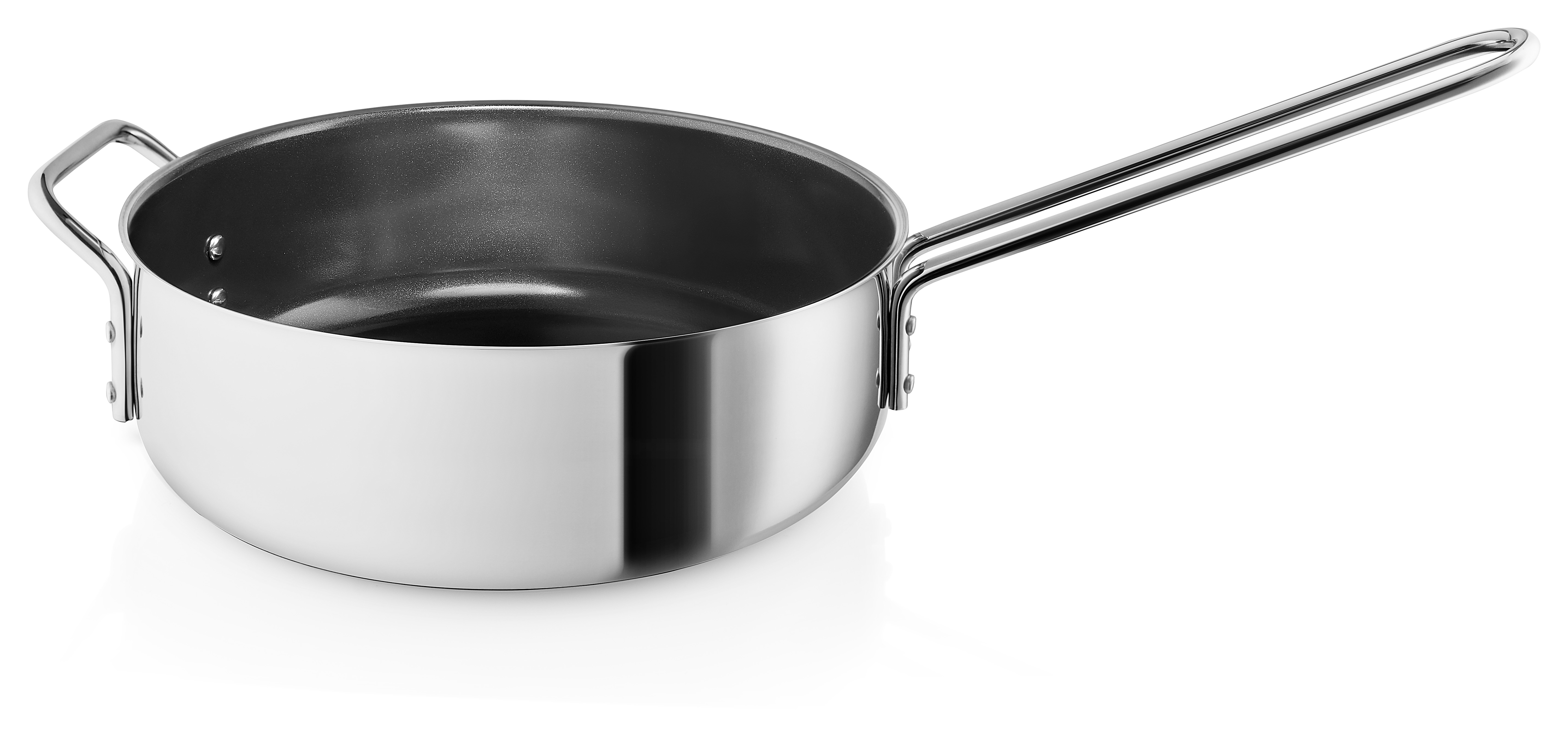 Stainless steel sauté pan - 24 cm - ceramic Slip-Let® non-stick