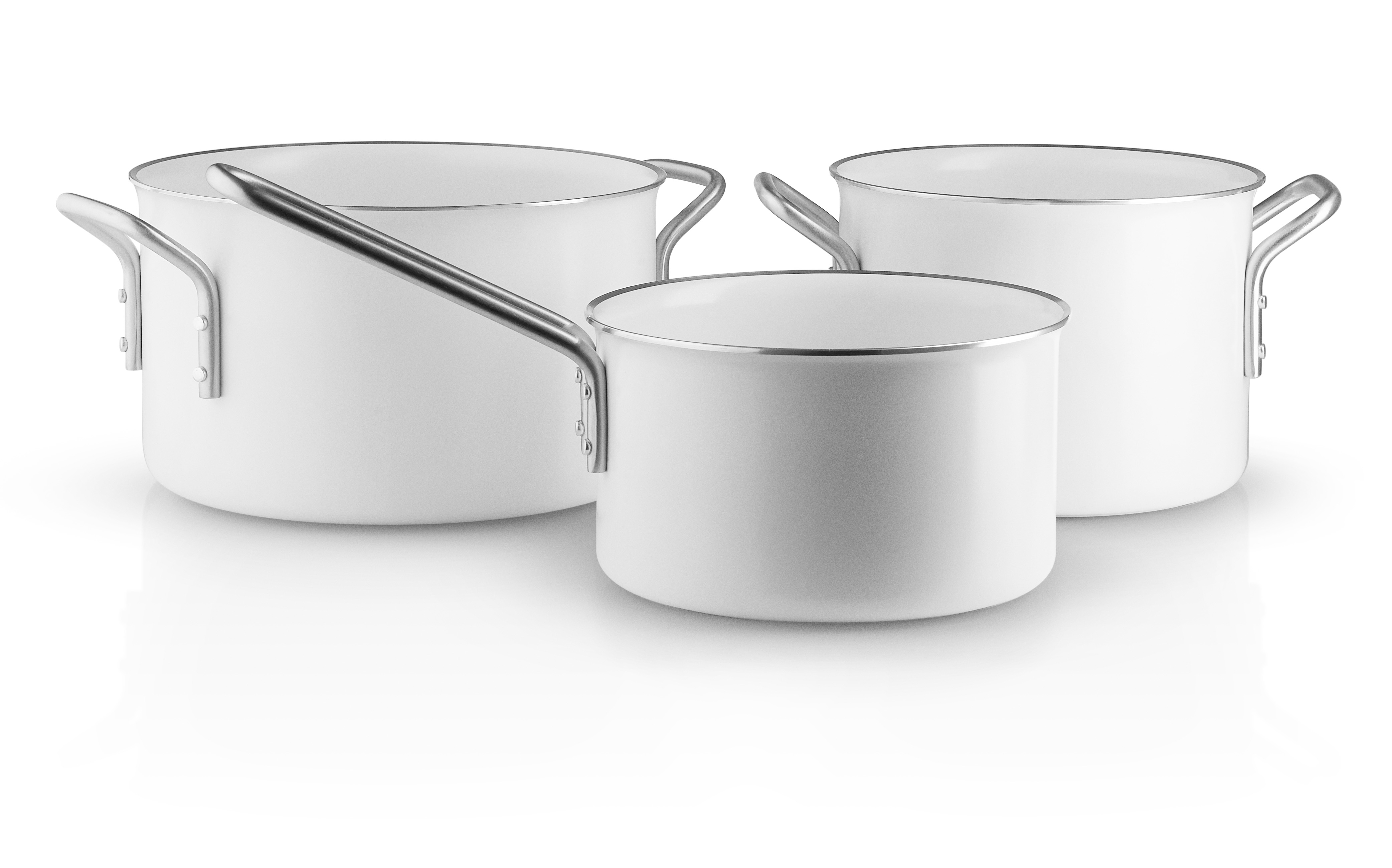 White line cookware set - 3 pcs. - ceramic Slip-Let® non-stick