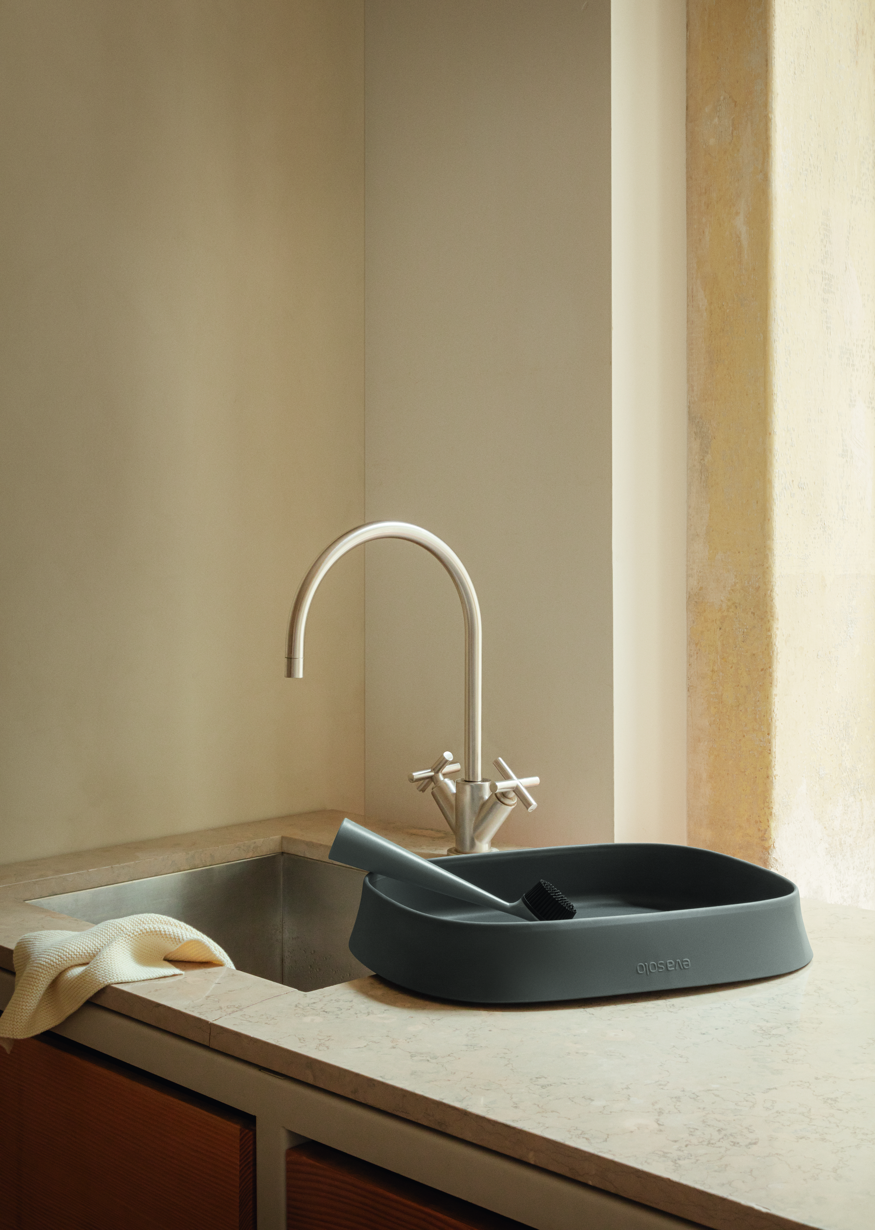 Collapsible washing-up tub - Elephant grey