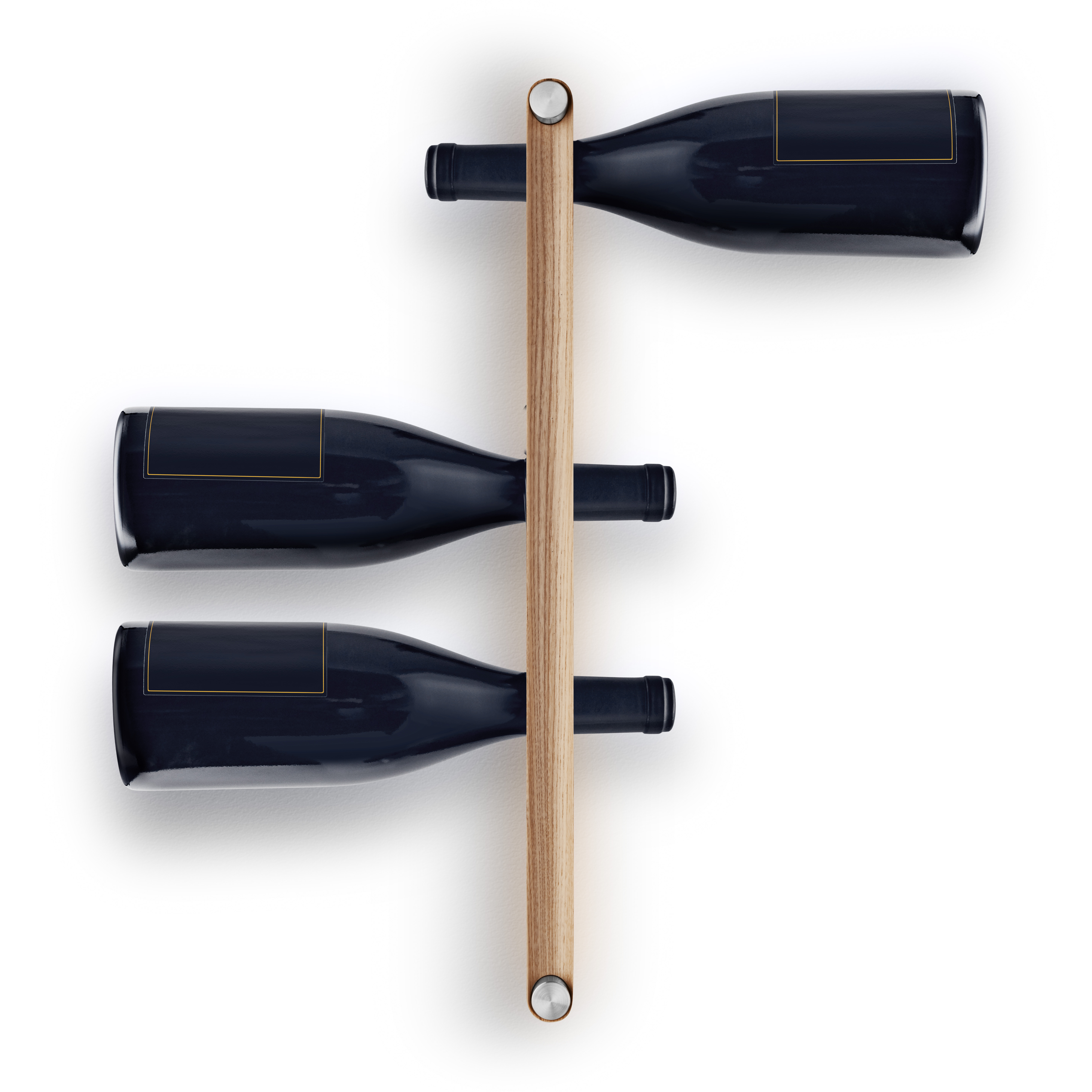Hanging wine rack - Nordic kitchen - Holds up to eight bottles
