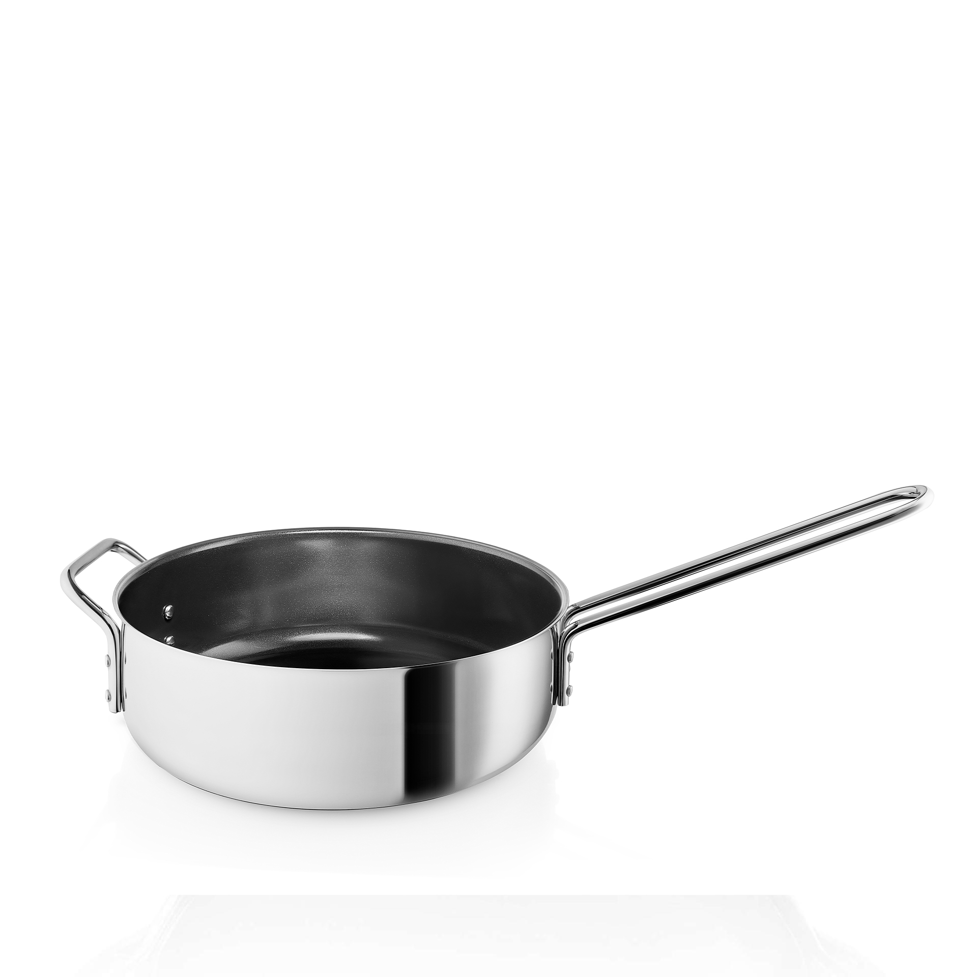Stainless steel sauté pan - 24 cm - ceramic Slip-Let® non-stick