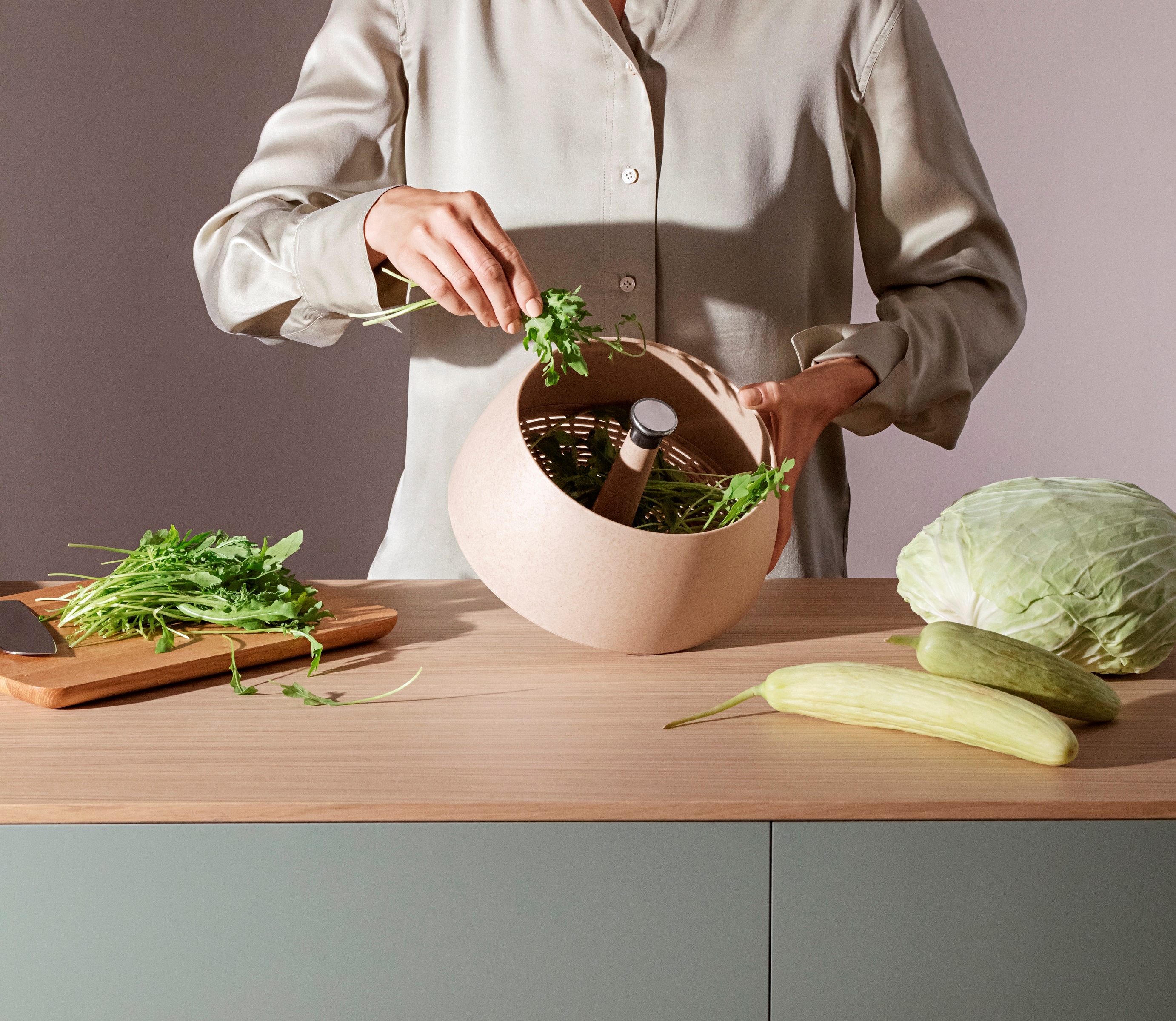 Spinning colander - Green tool