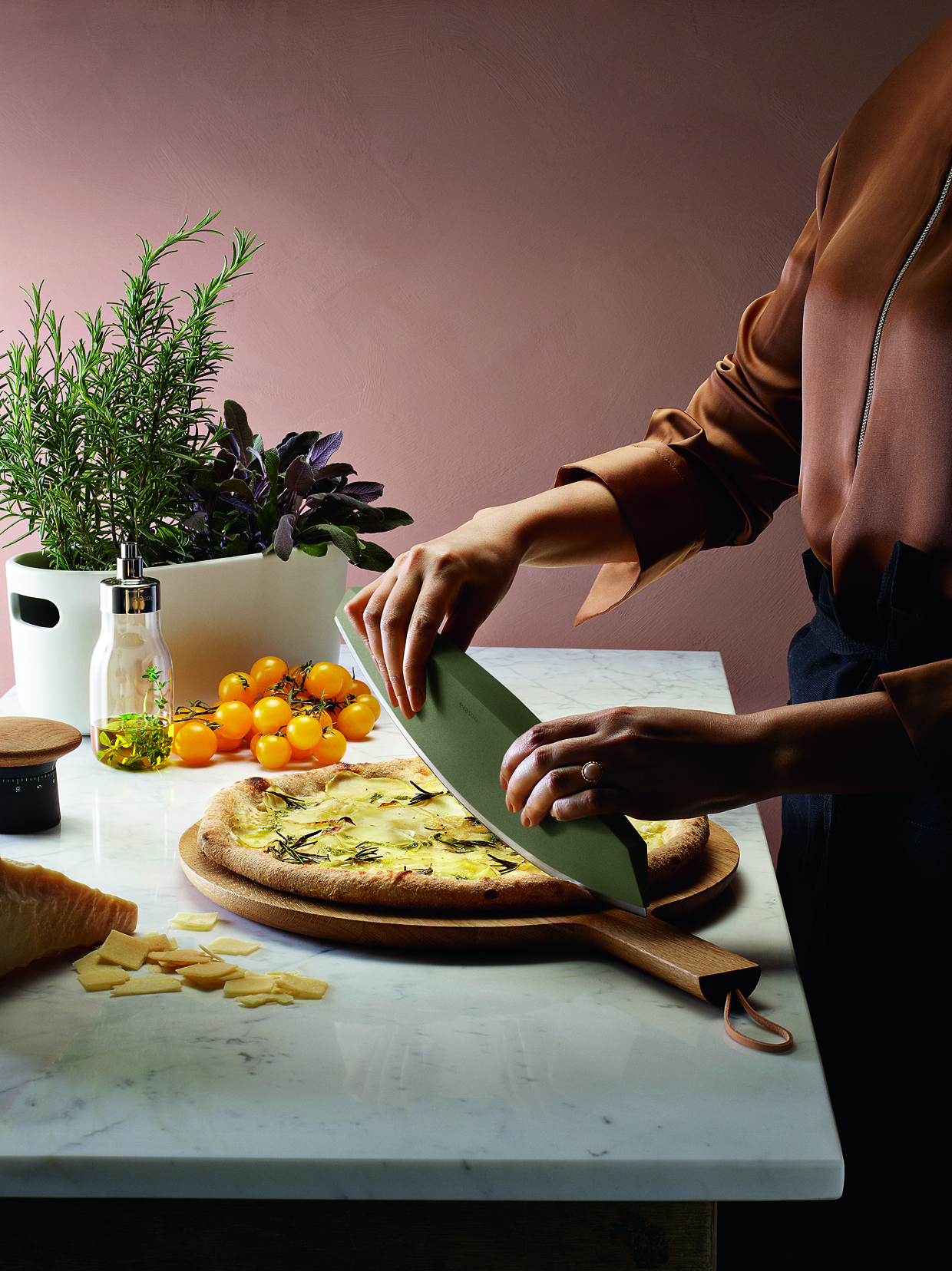 Green tools Pizza og krydderurtekniv