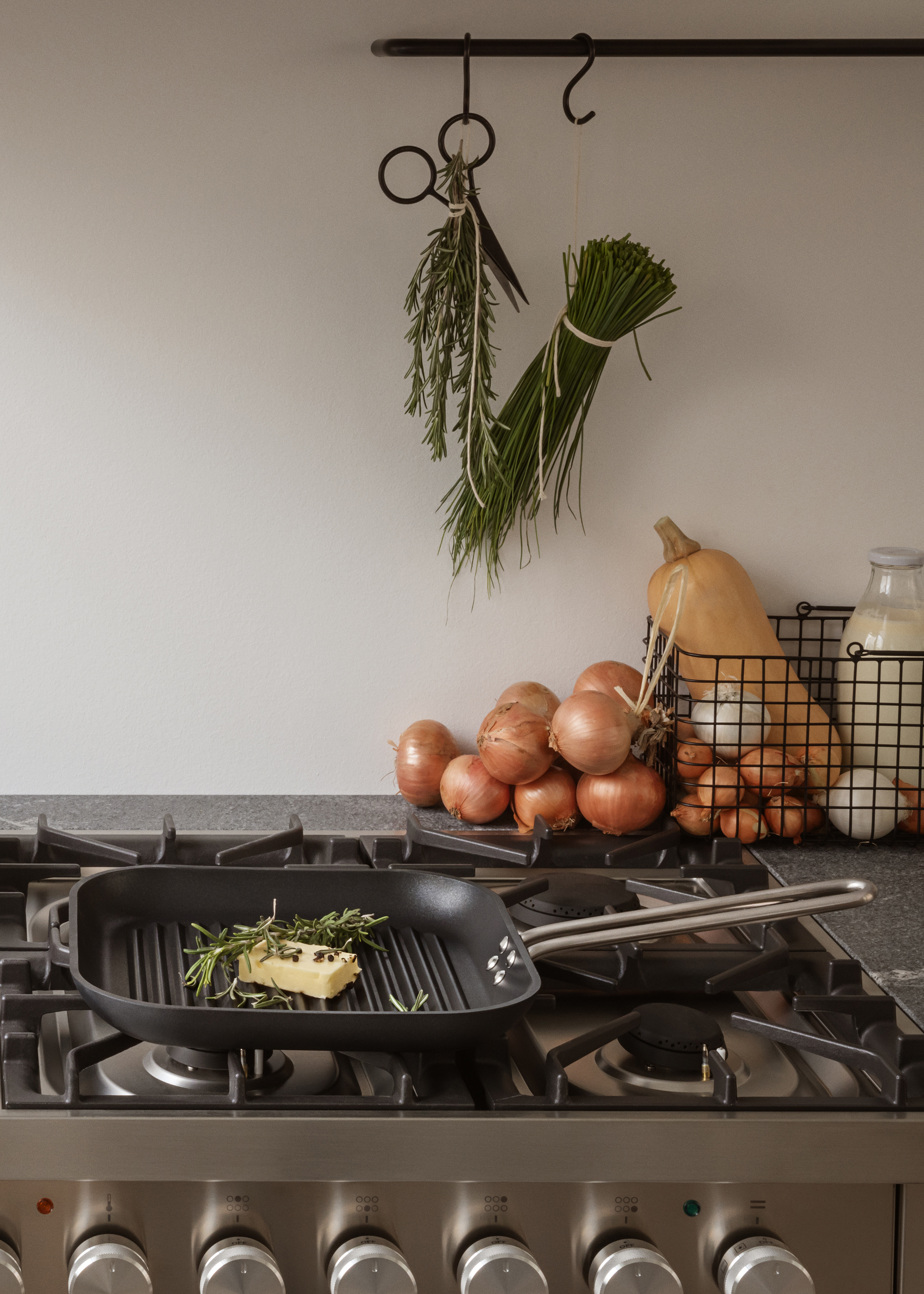 Professional grill frying pan - 28x28 cm - ceramic Slip-Let® non-stick