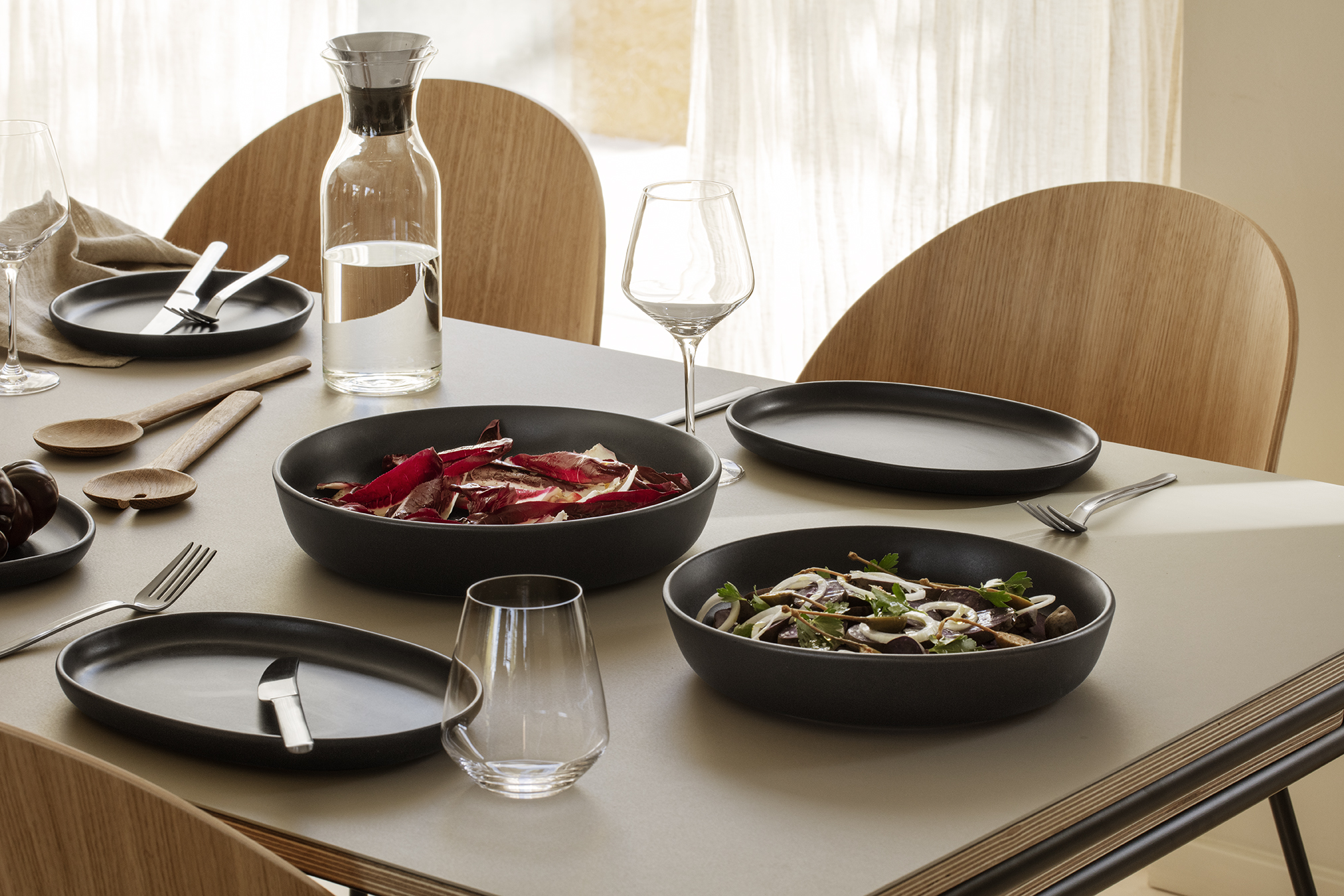 Nordic kitchen shallow salad bowl - Ø28 cm