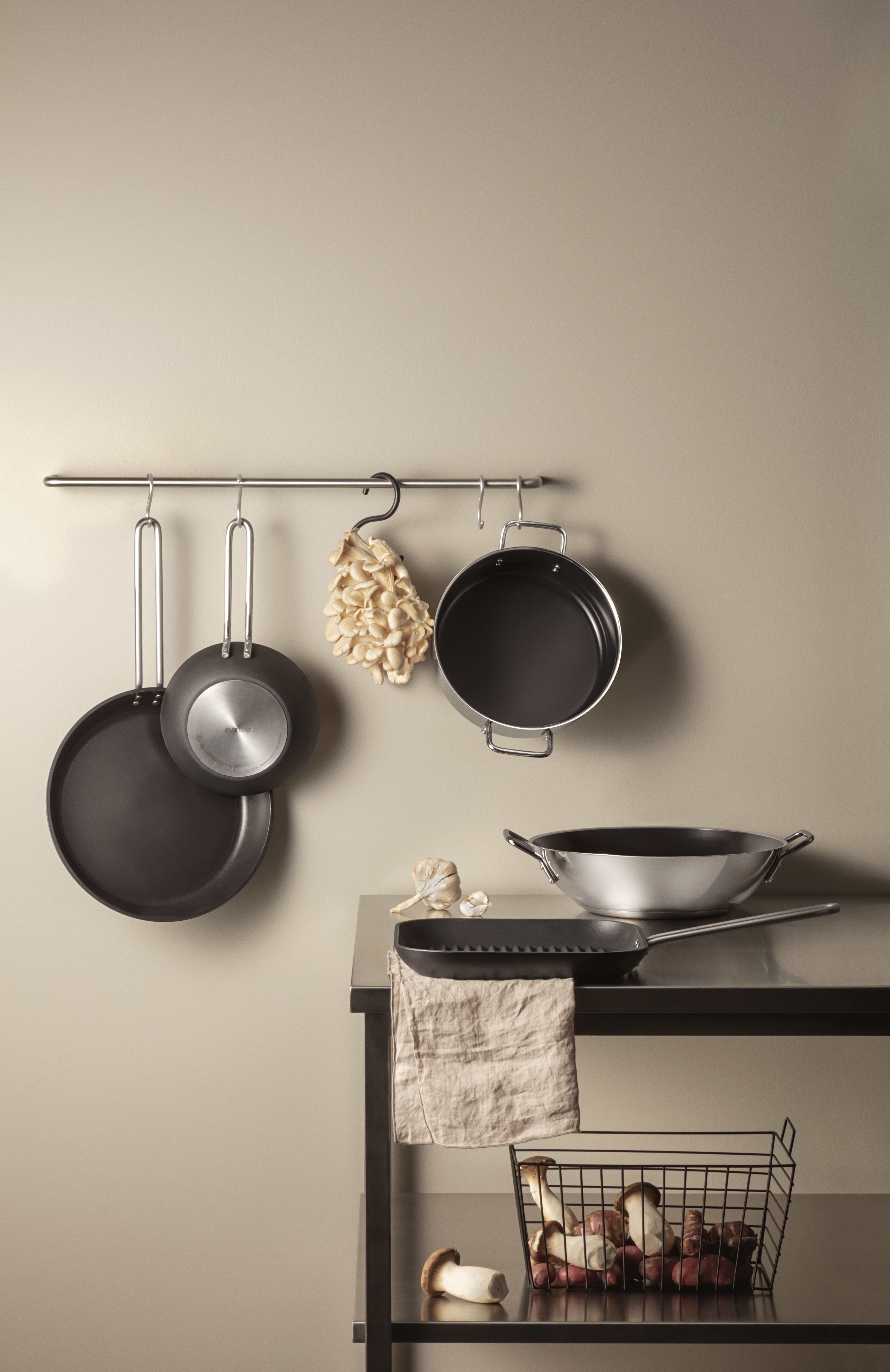 Stainless steel wok - 5 l - ceramic Slip-Let® non-stick