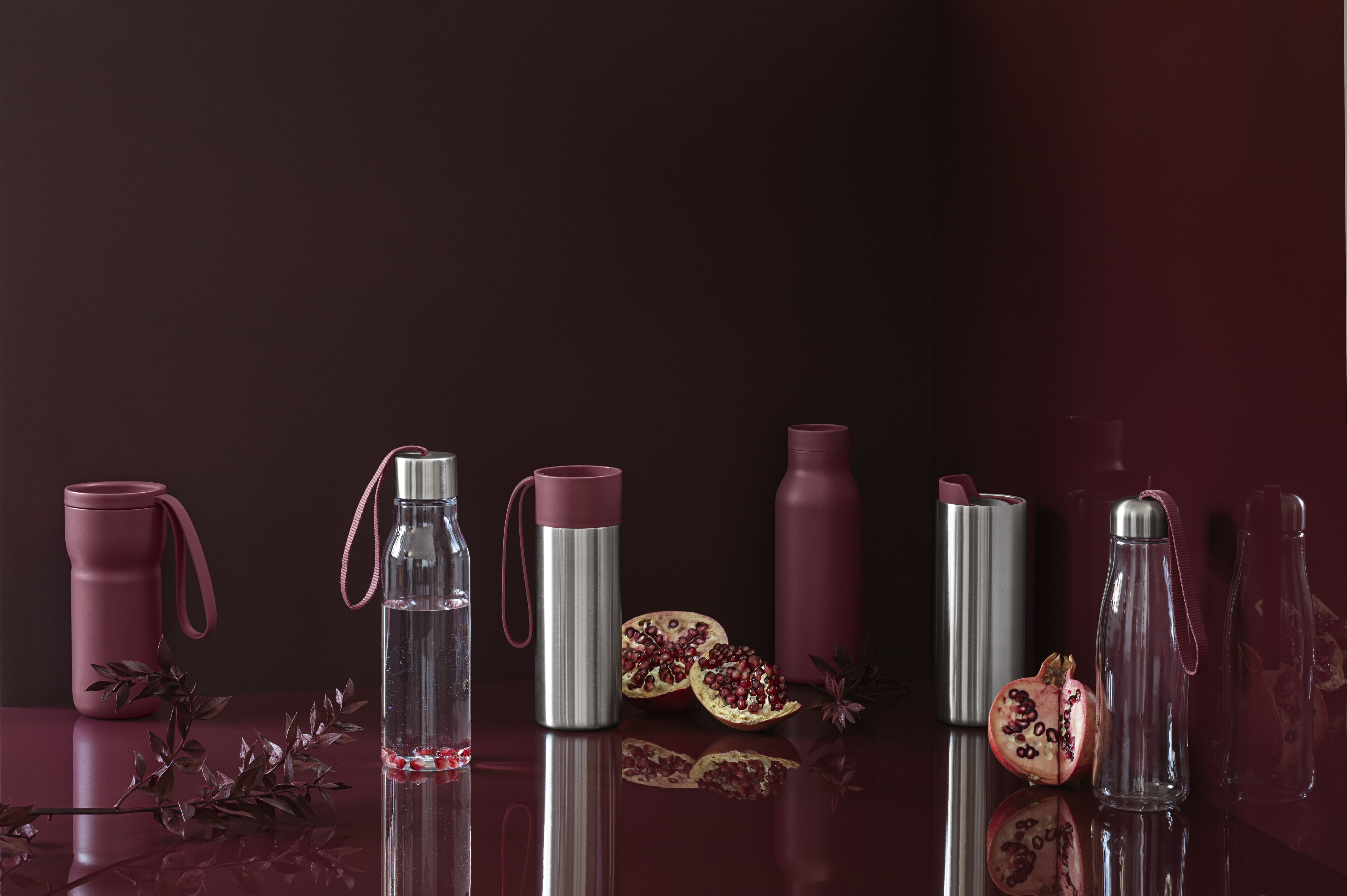 Thimble vacuum jug - 1 liter - Pomegranate