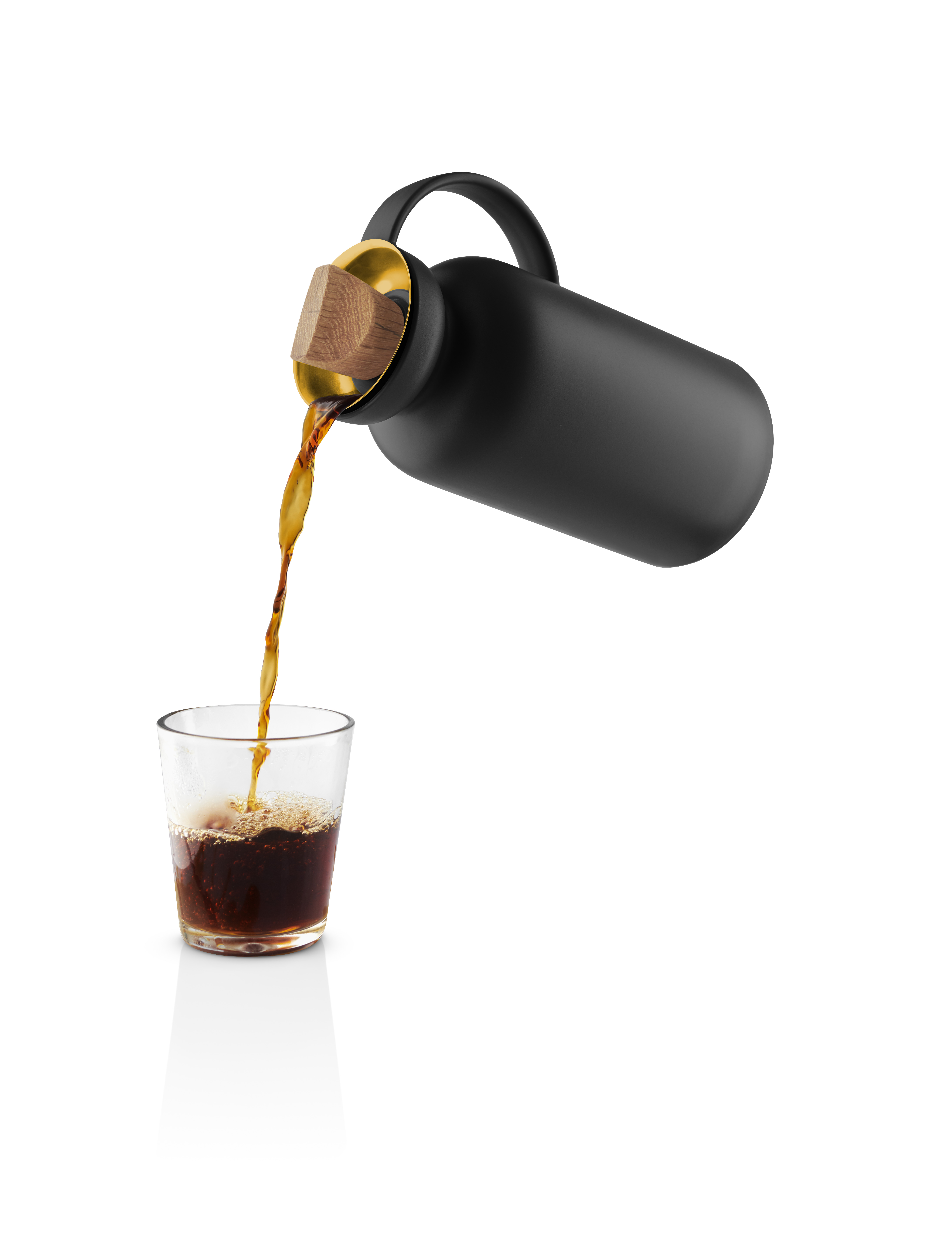 Silhouette vacuum jug - 1 liter - black / brass