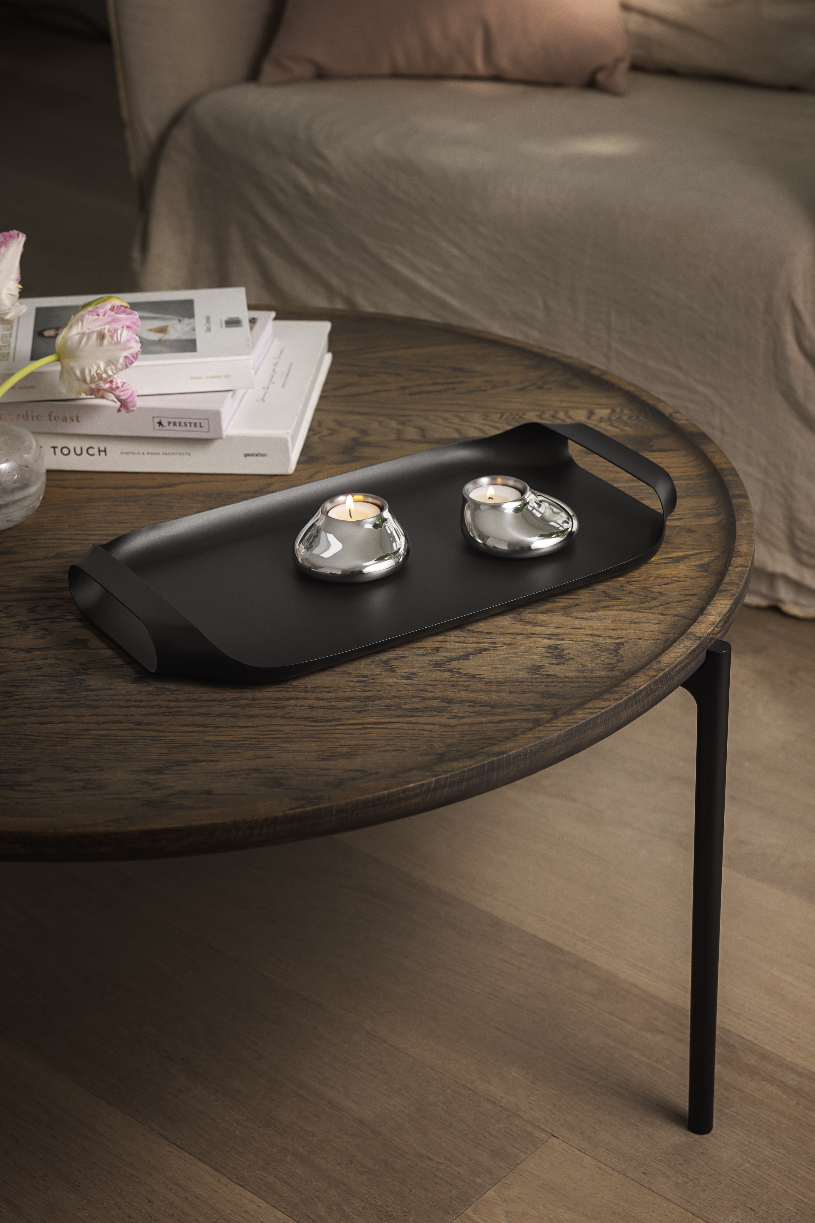 Serving tray 43 x 25 cm black