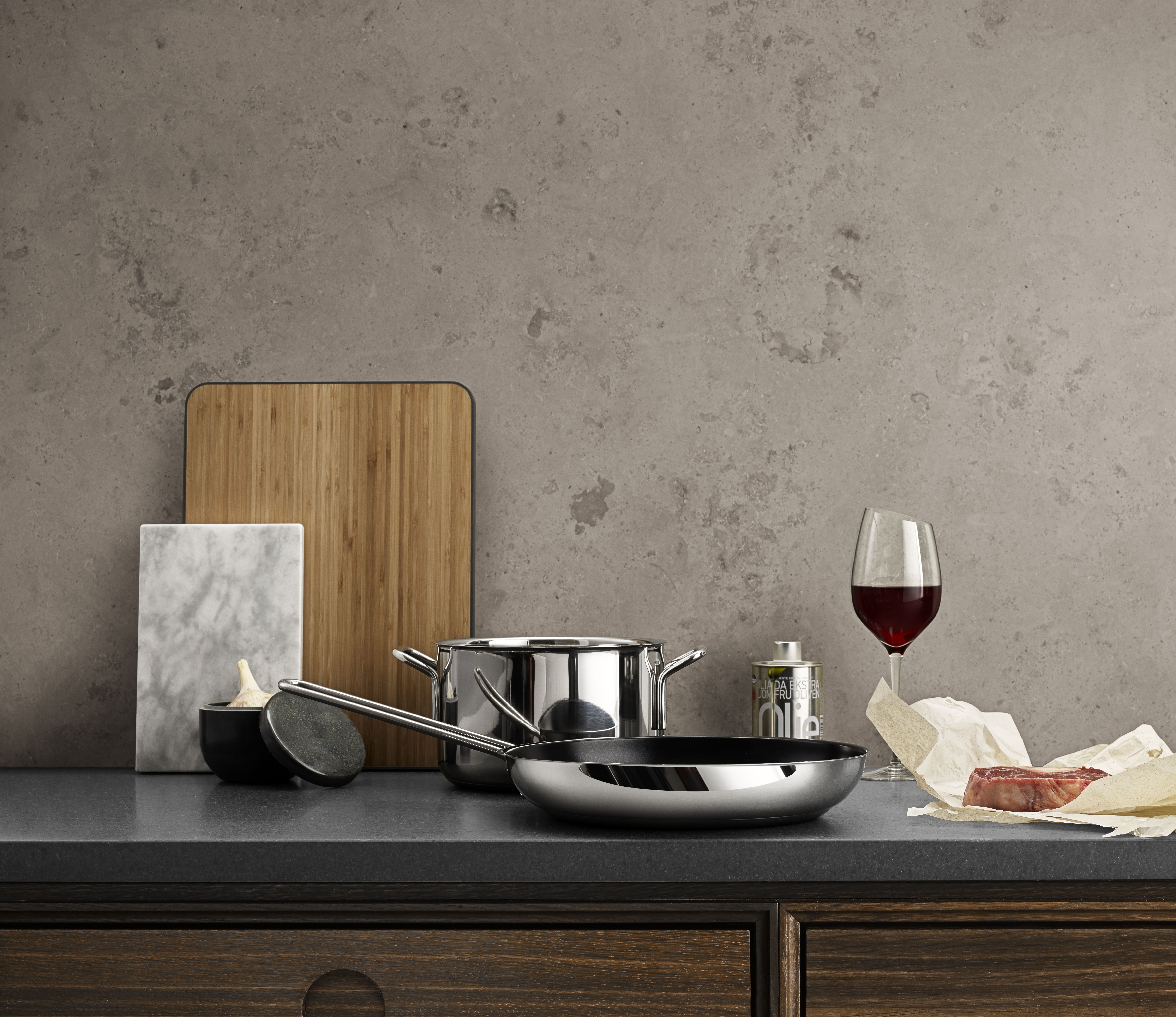 Stainless Steel Frying pan 32 cm Slip-Let® coating