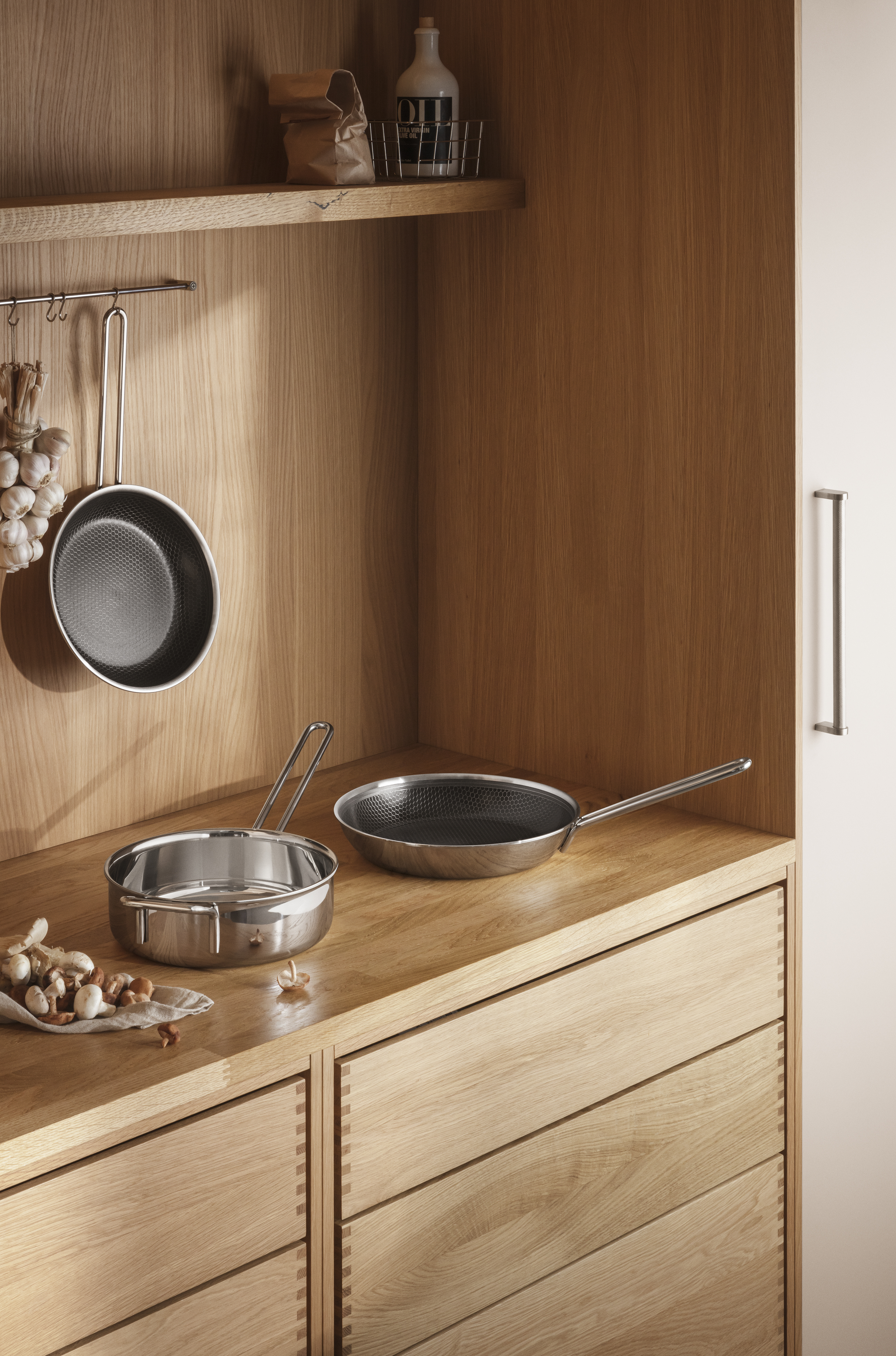 Multi Mosaic højglanspoleret frying pan set - 24 cm + 28 cm - ceramic Slip-Let® non-stick