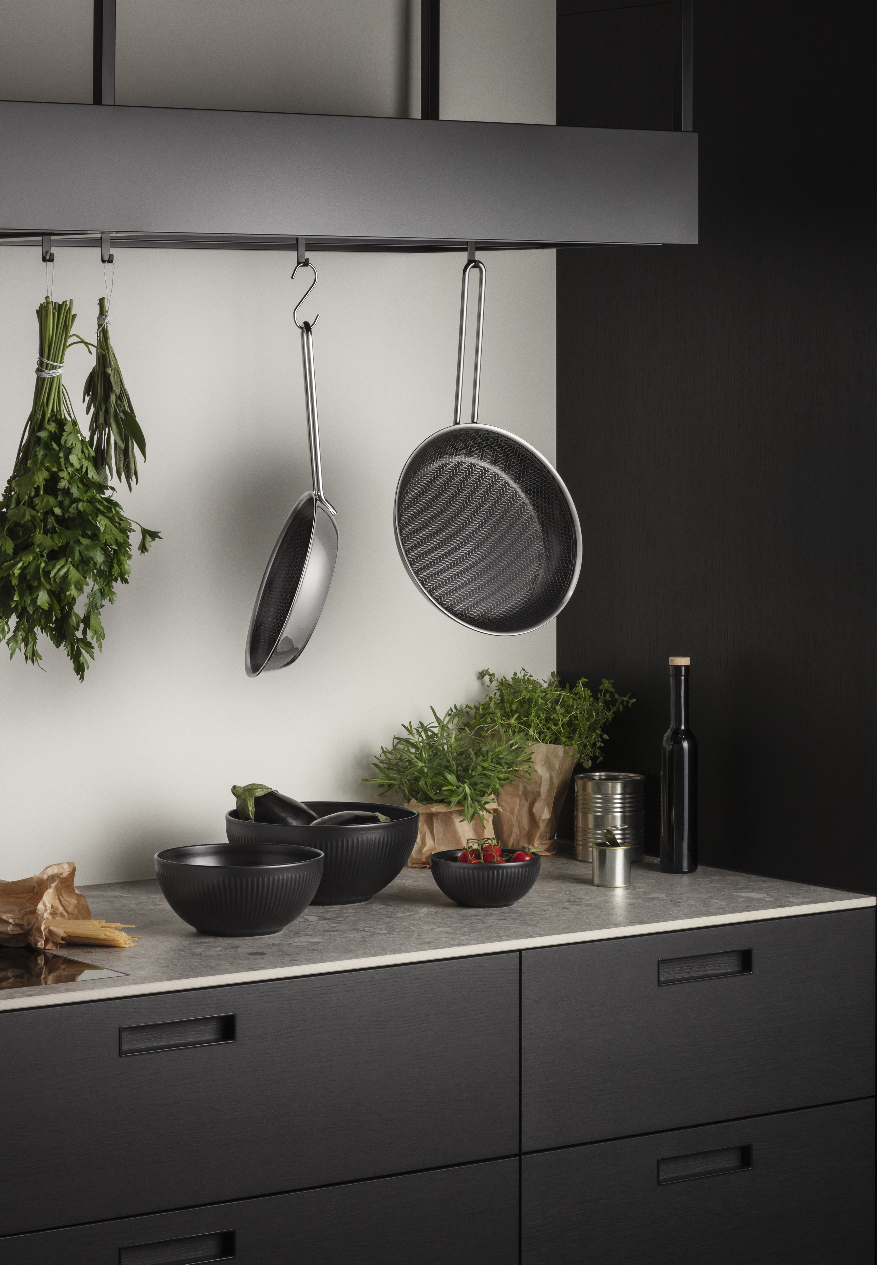 Multi Mosaic højglanspoleret frying pan set - 24 cm + 28 cm - ceramic Slip-Let® non-stick