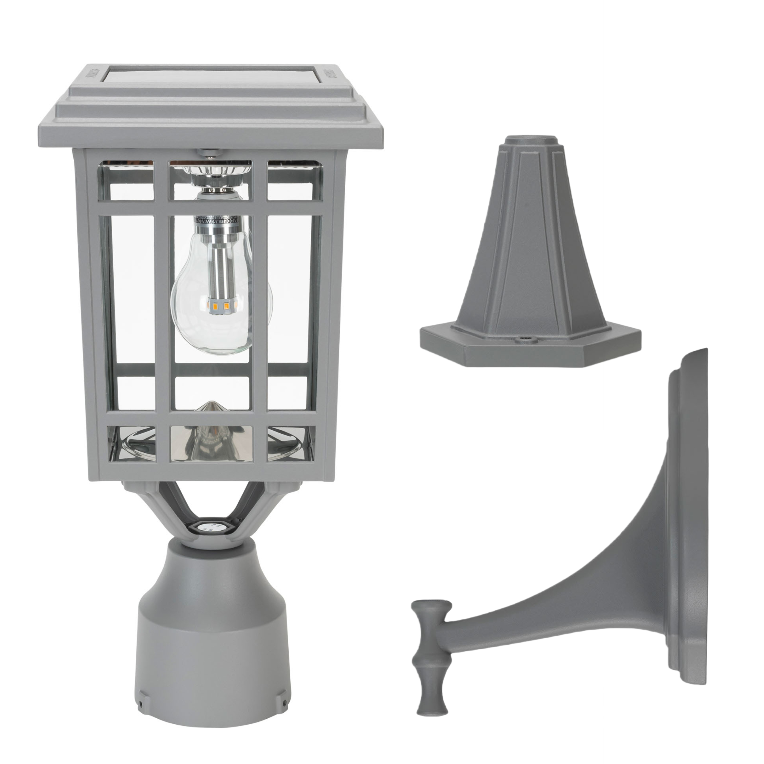 Gama sonic prairie bulb discount lamp outdoor solar light fixture