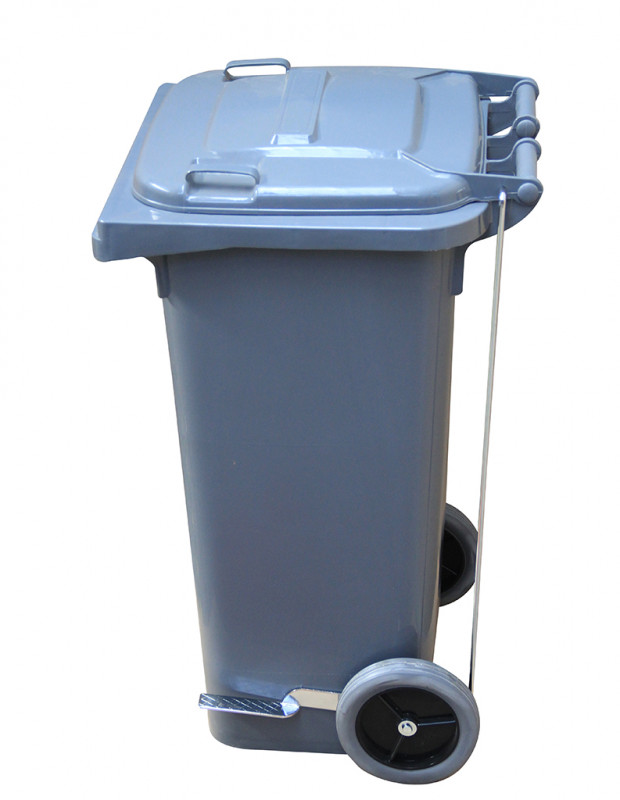 BASURERO C/TAPA POLIET.ALTA DENS.120L YY120(ST)
