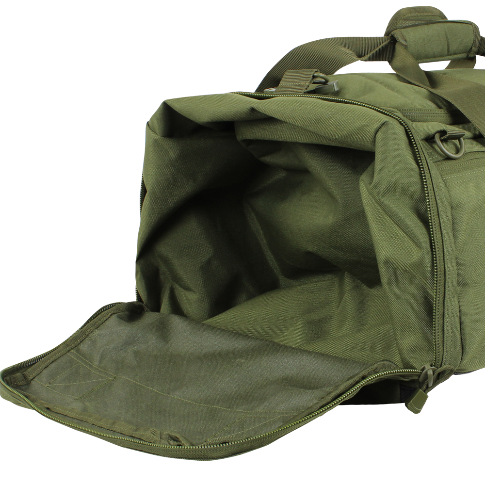 Image of a boot compartment on the tactical duffle