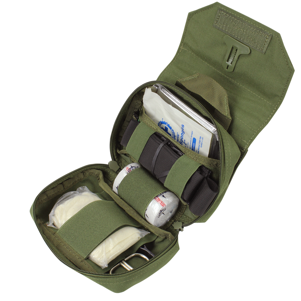 Image of the pouch opened up with the outer shell