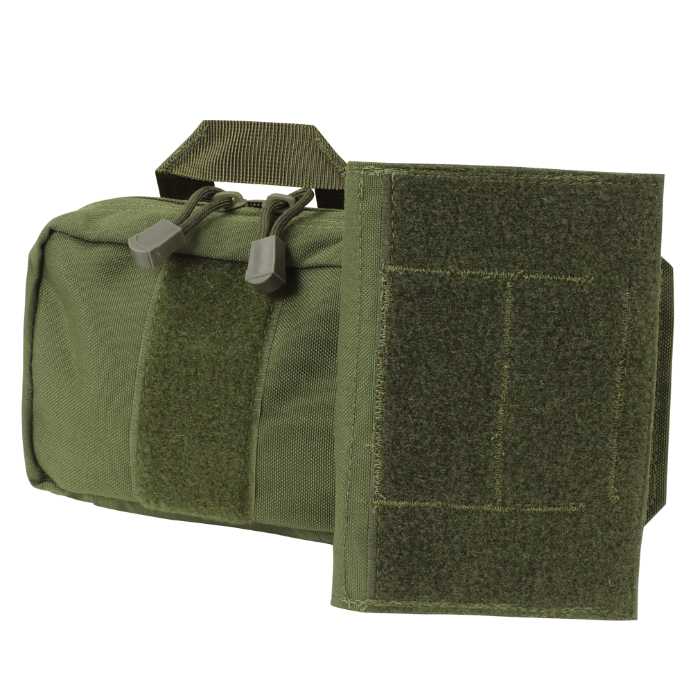 Image of the hook and loop retainment on the pouch