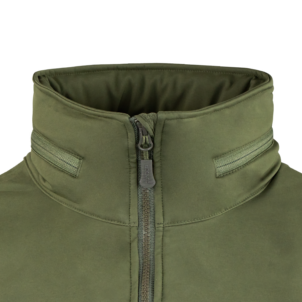 concealed hood zipper close up