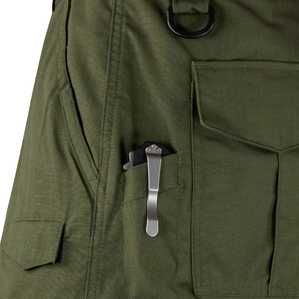 Image of the small pocket knife pocket on the sentinel pants