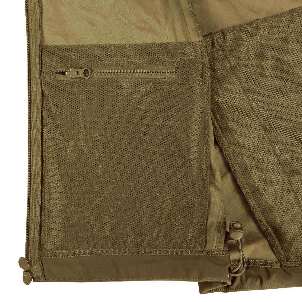 Image of an inside pocket that also shows the inner material of the jacket.