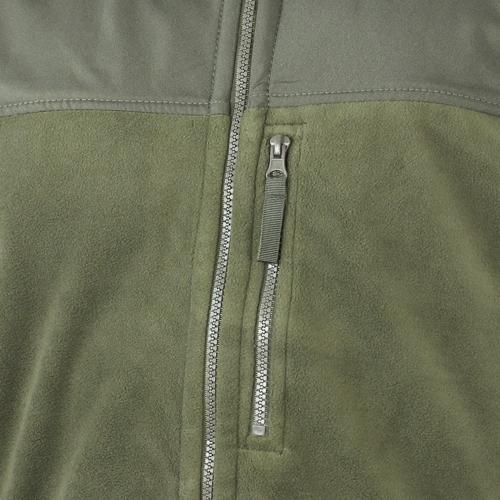 Image of the sleeve pocket of the fleece jacket