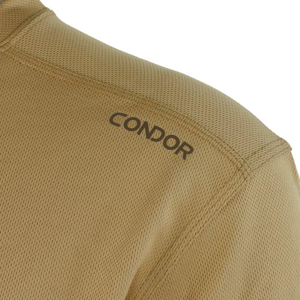 Close up on the logo on the Maxfort Short Sleeve