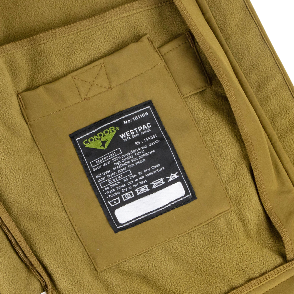 One of westpac jackets inside pockets