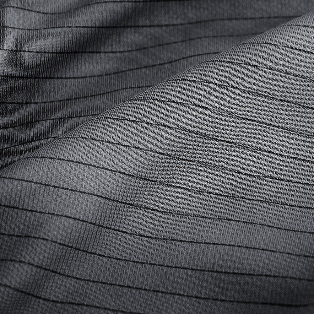 close up image of the materiel of the tactical polo shirt