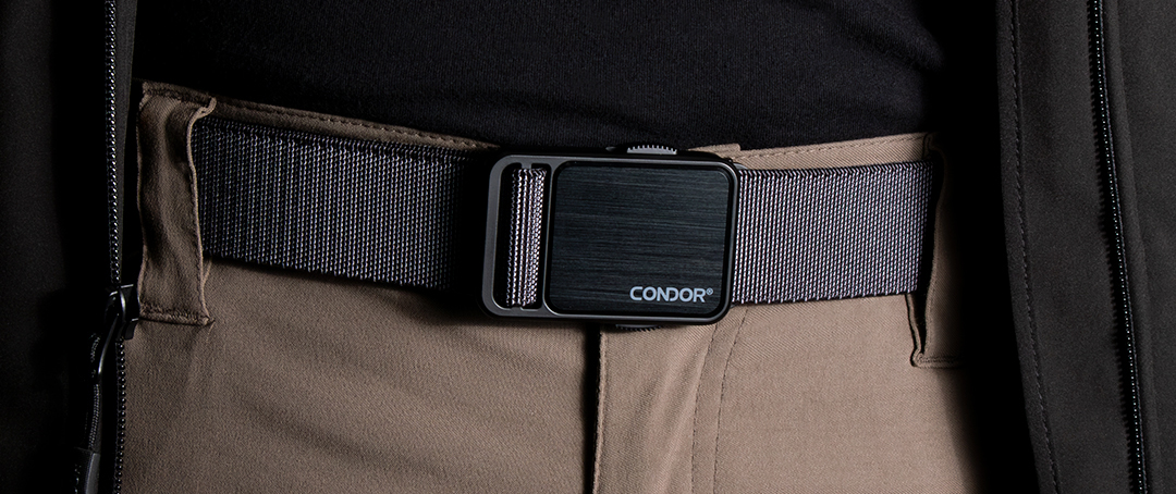 close up image of a person wearing the edc belt