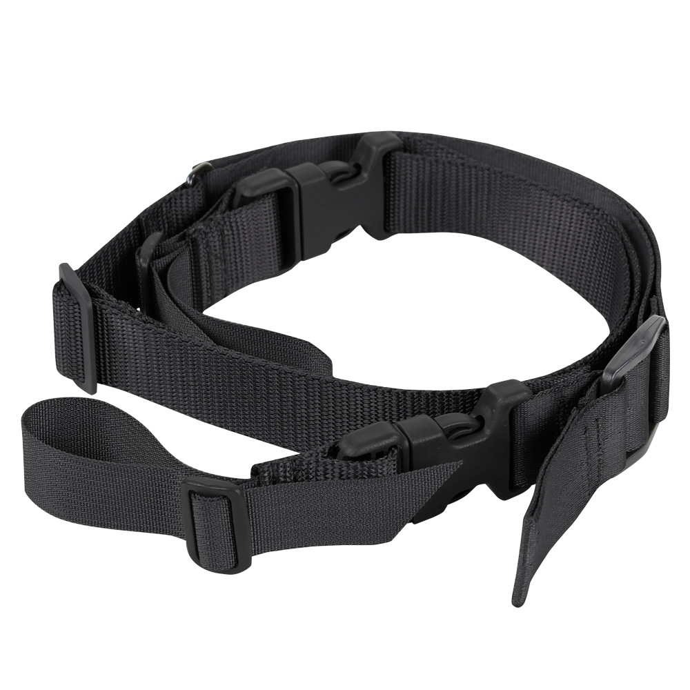 image of the attachment point close up with the strap for the speedy 2 point sling