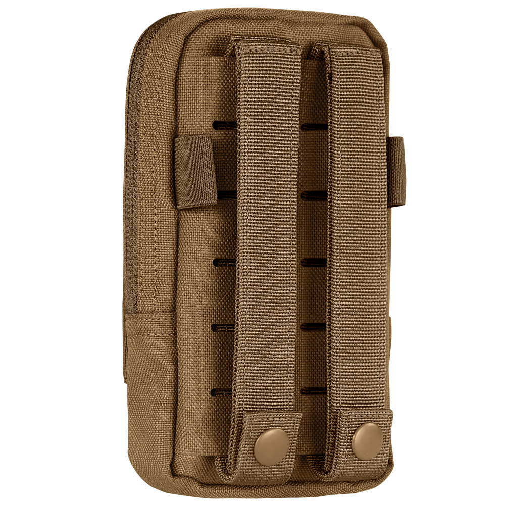Image of the back the phone pouch showing the mod straps