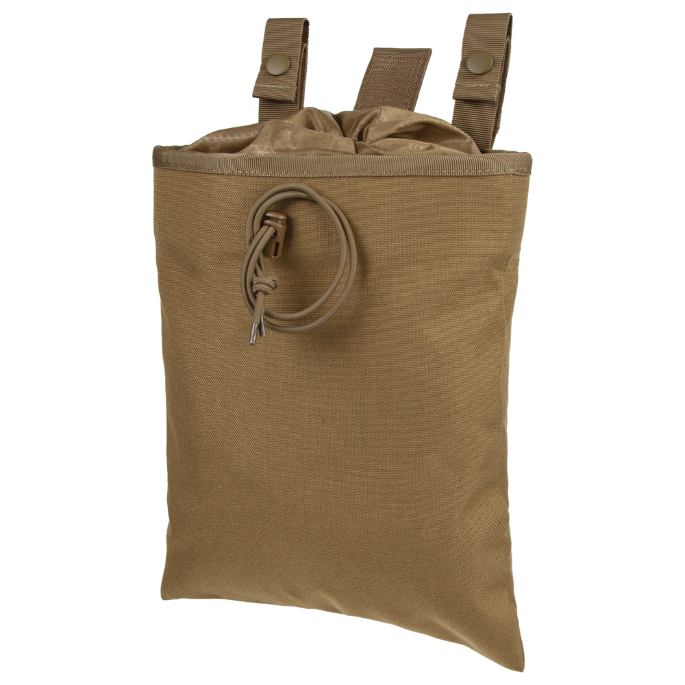 Image of the mag dump pouch unfolded from a frontal view