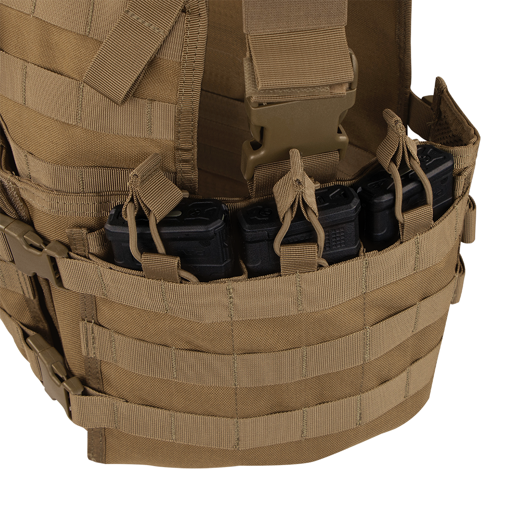 Close-up image of one side of the mag retention