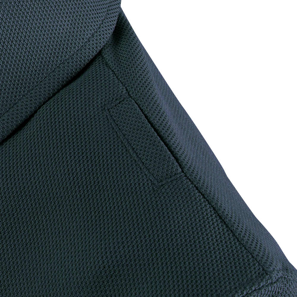 image showing a close-up of the coms loop on the shoulder of the shirt