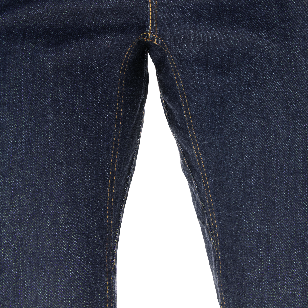 Image  of the gusseted crotch on the cipher jeans