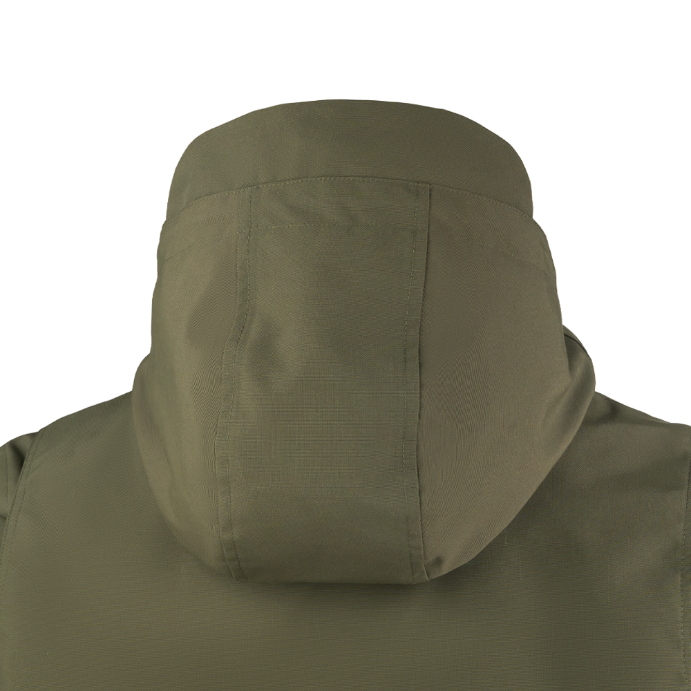 Image of the extendable thumb holes in the waterproof parka sleeves