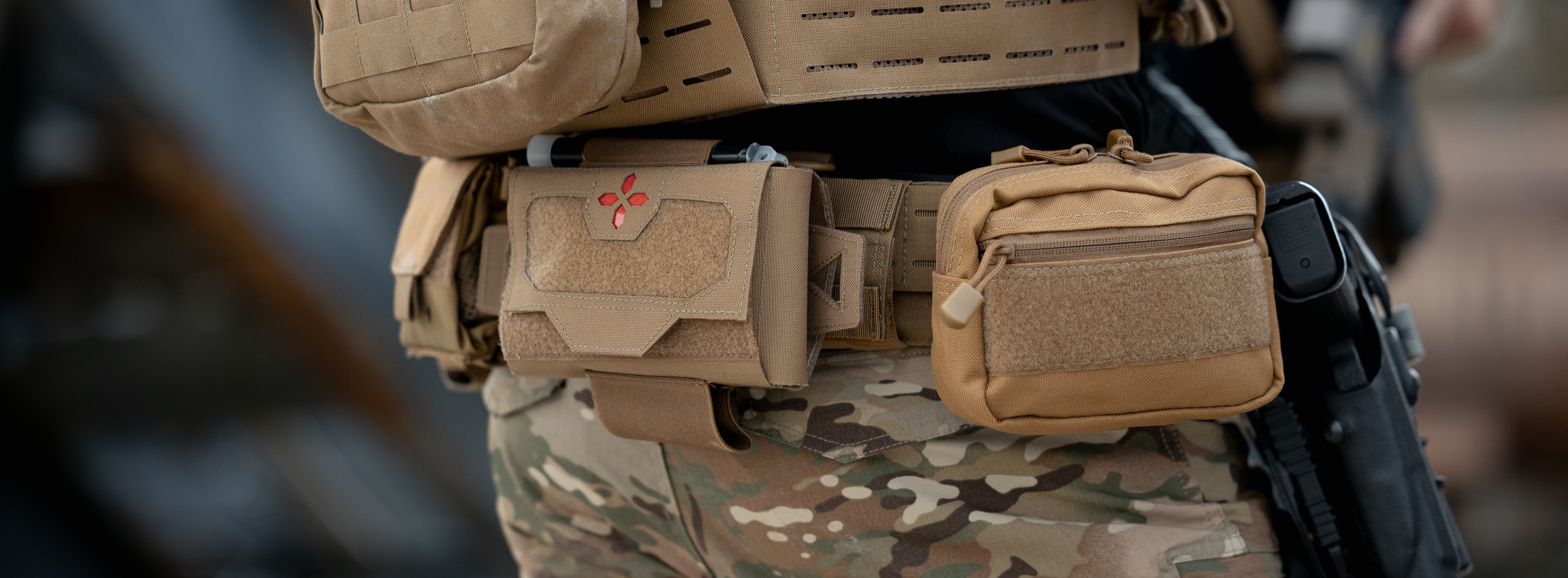 Micro TK Pouches on battle belts for a group of marshals