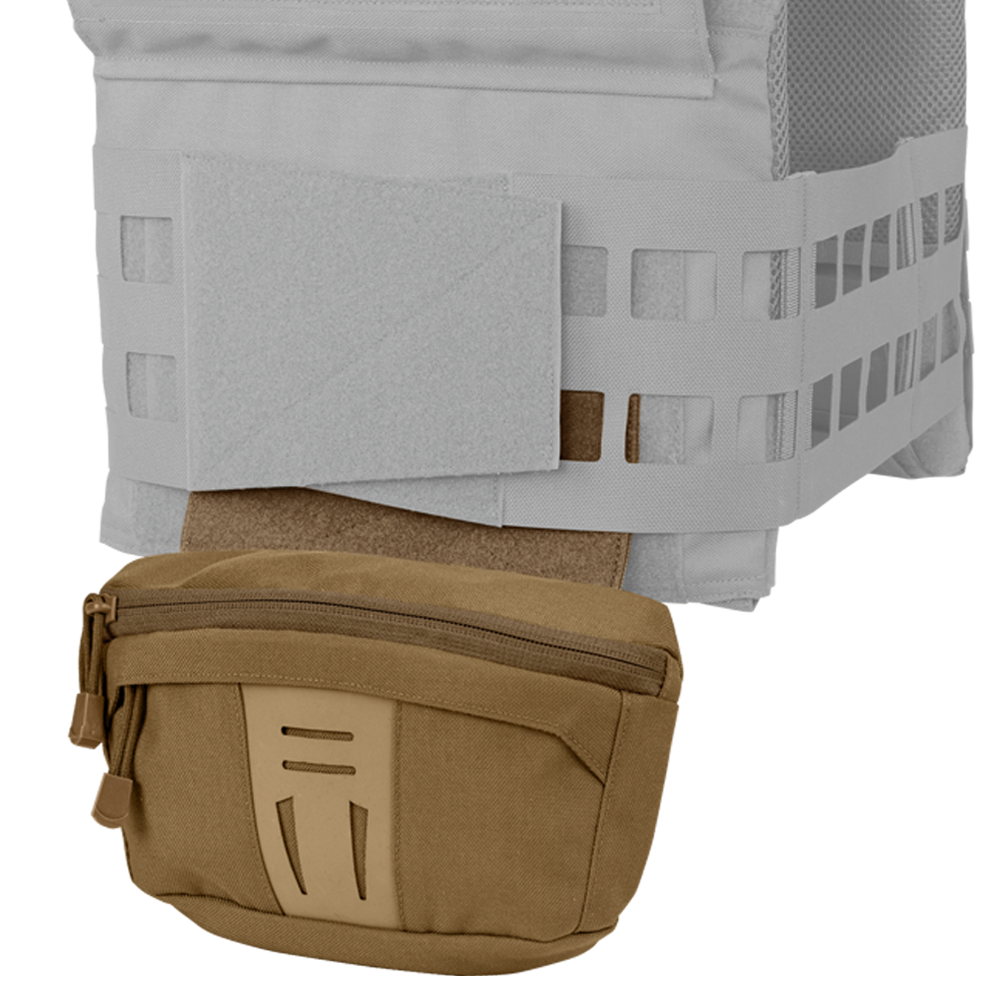 image showing how the waist pack acts as a dangler and attaches to plate carriers
