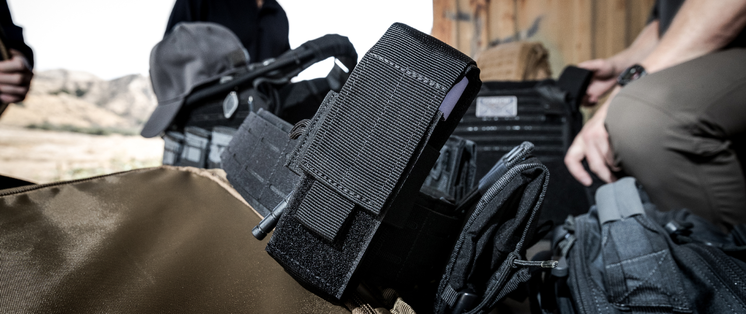 Image of the tourniquet pouch mounted on a belt