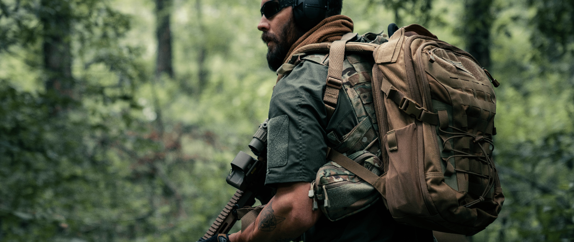 Image of the bag being used in the jungle