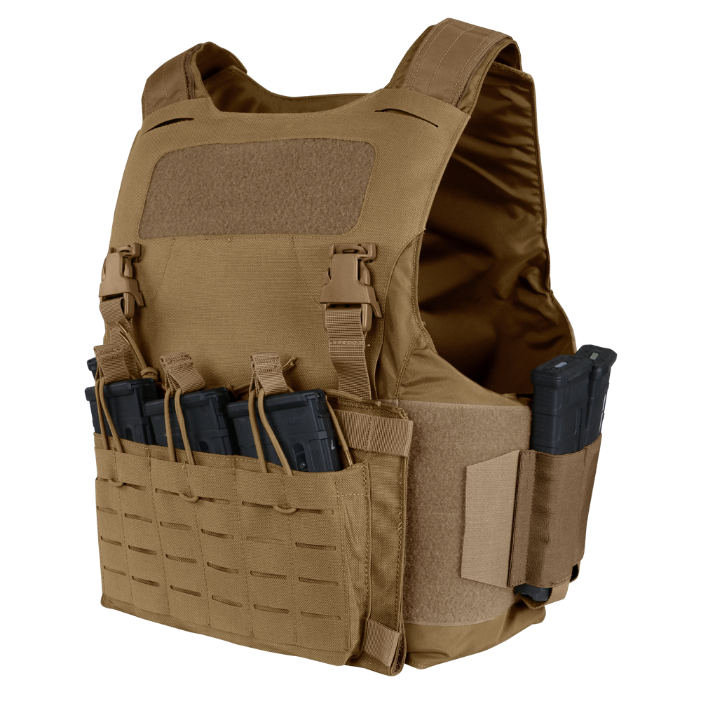 Image showing how this is a scalable plate carrier where you can make it into ffull carrier by adding placards