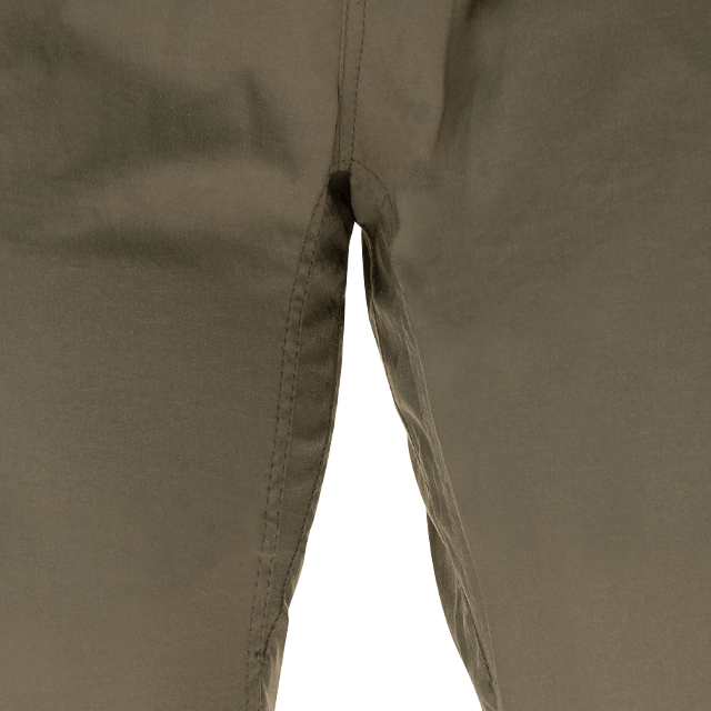 Image of the gusseted crotch for extra comfort on the cipher pants