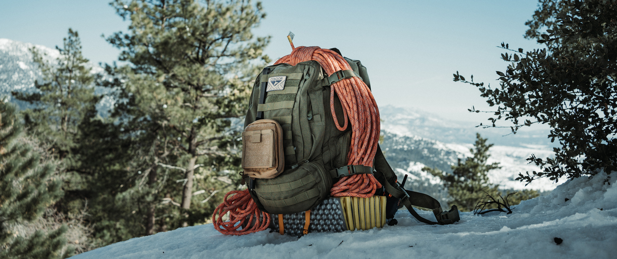 image of a mountaineering setup on the 3 day assault pack