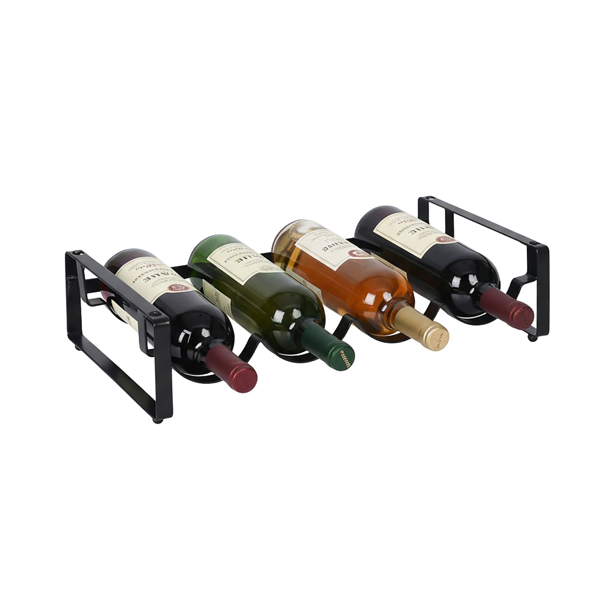 Weinregal Metall stapelbar Schwarz