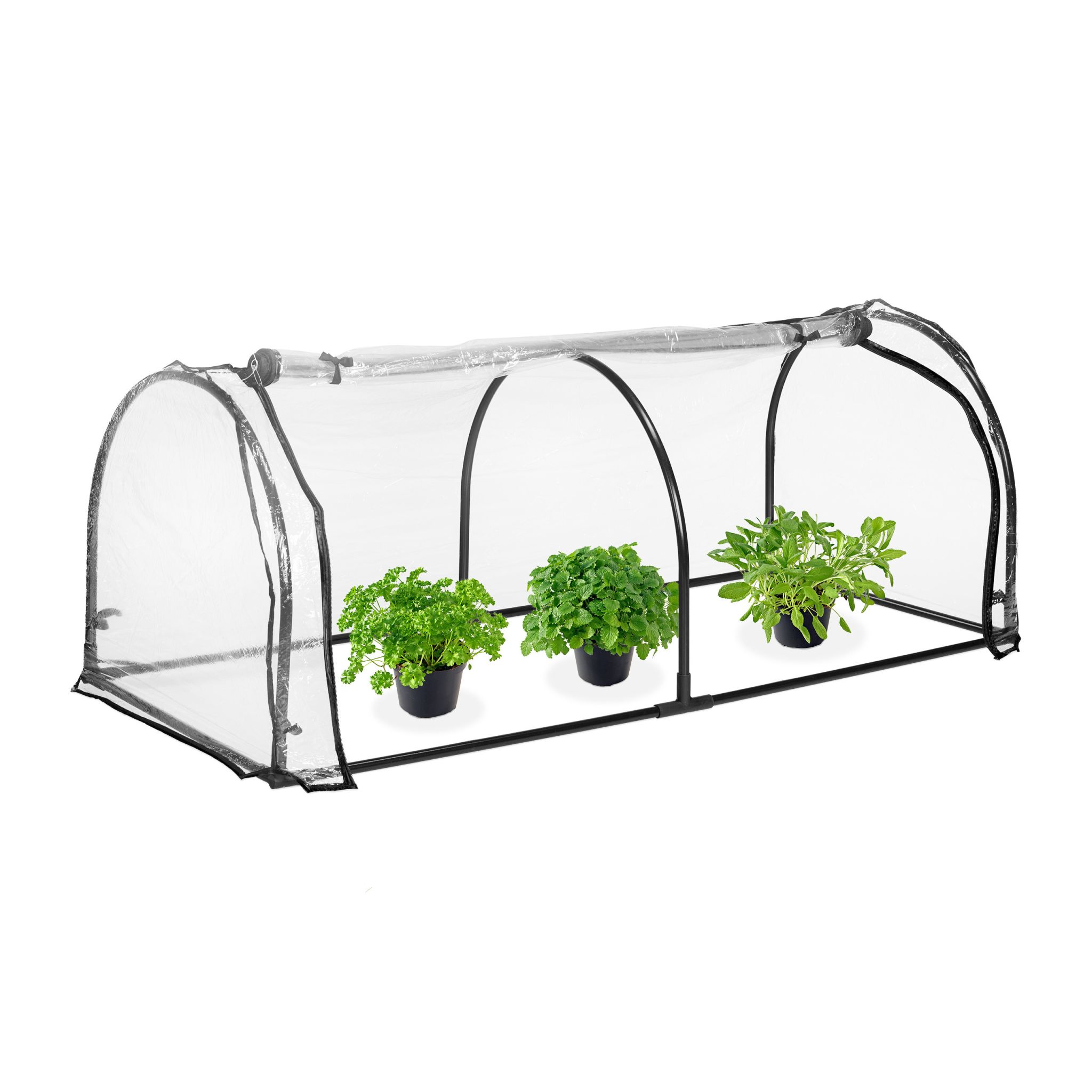Folienfrühbeet PVC Schwarz-Transparent